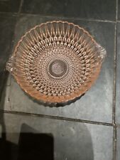 VINTAGE ROSE PINK  DEPRESSION PRESSED GLASS SALAD FRUIT SERVING BOWL 21 /6 cm
