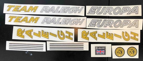 Team raleigh europa decal set - raleigh,