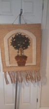 Mid Century Handmade Macrame Wall Hanging, Fibre Wall Art Hanging, Size 29"×42".