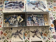 2 X BANDAI 1/144  AERIAL  GUNDAM MODEL KITS . AERIAL REBUILD & AERIAL . Made Up