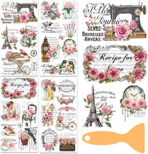 4 Sheets Flower Rub on