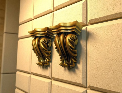 Gold acanthus leaf corbels - acanthus,
