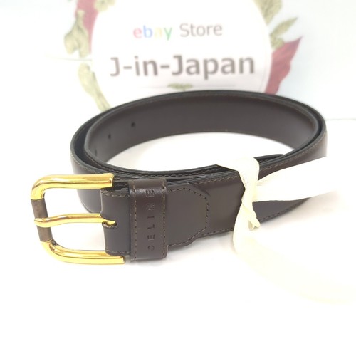 Celine leather belt dark - belt, brown
