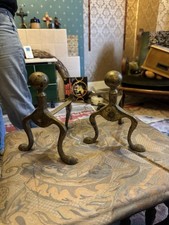 Antique Brass Fire Dogs