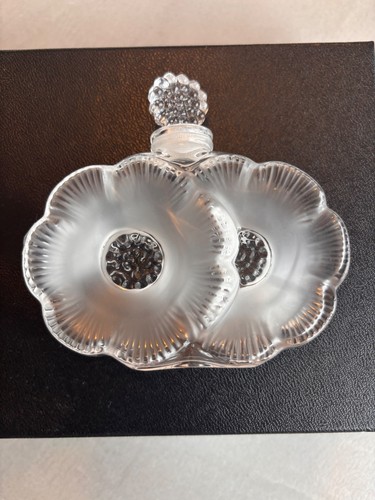 Lalique deux fleurs - fleurs, crystal