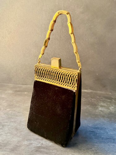 1950s dorette mcm black velvet - 1950s,