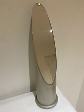 1970's Lipstick Table Mirror Space Age Design Retro Silver Italian