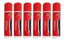 ChapStick Lip Balm Strawberry Classic For Dry Chapped Lips Chap Stick SPF10 x 6