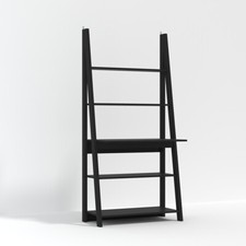 Tiva Black Ladder Desk - Sleek