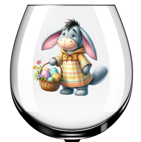 X12 easter eeyore glass vinyl - easter,