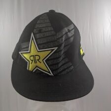 Rockstar Energy Drink Flat Brim Hat Cap Flexit  Size S-M