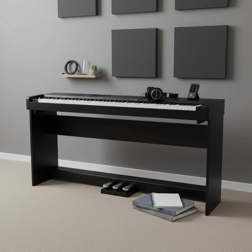 Wooden piano stand with - stand, 3