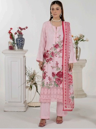 New linen chikenkari piece - 3,