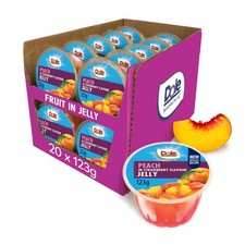 Dole Peach in Strawberry Jelly Fruit Bowls 20 x 123g, Healthy Snack Made with...