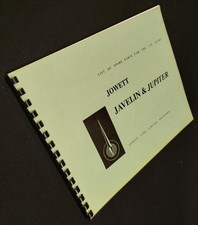 1990 reprint SPARE PARTS LIST for 1952 Jowett Javelin & Jupiter Automobiles