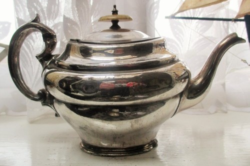 Teapot silver plate - silver, 19th