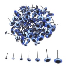  100 Pcs Needle Insert Glass Eyes Toy for Crochet Stuffed Animals Knitted Toys