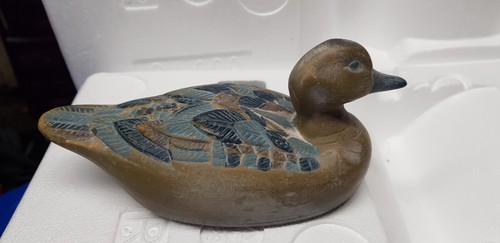 Vintage ceramic duck ornament - ceramic,
