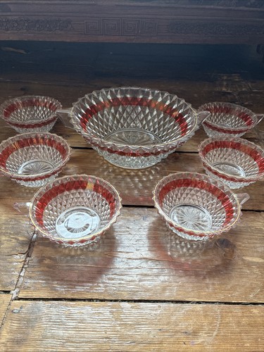 Vintage art deco glass dessert - vintage,