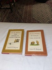 Winnie the Pooh + House at Pooh Corner - HC DJ 1961 - A.A. Milne 2 book lot