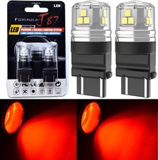 LED 15W 4114 Red Two Bulbs Light Brake Stop Tail Park Replacement Upgrade Stock