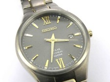 SEIKO V157-0BB0 Titanium Solar Watch - 100m
