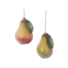 KURT ADLER SET OF 2 FROSTED