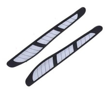 2x Black Rubber Door Mirror