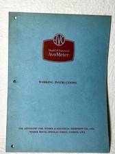 AVO 8 Working Instructions for