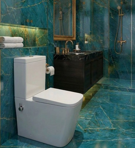 Square combined bidet toilet - square,