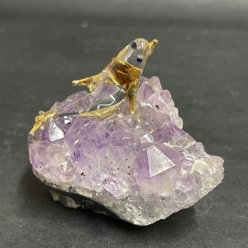 Hand made crystal - made, dolphin