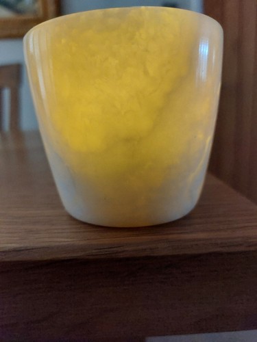 Alabaster tea light candle - tea,