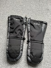 Stonz Black And Grey Mittens 4-8 Years