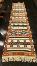 Stunning Hand Made Moroccan Berber Oriental Wool Long Runner Rug 346x74cm