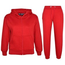 Kids Plain Tracksuit Hoodie Red Nose Day Jogging Suit for Girls Boys 2-13 Years