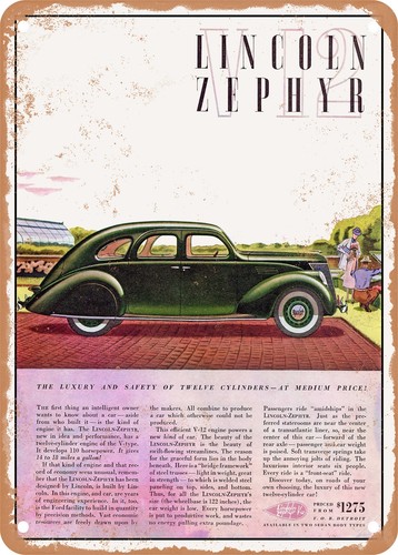 Metal sign 1936 lincoln - -,