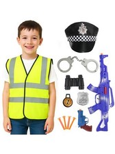Boys Police Costume Set Hi Vis
