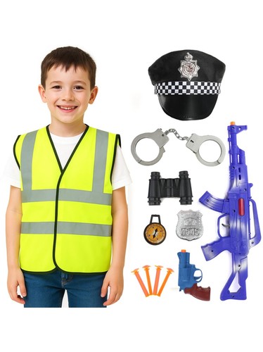Boys police costume set vis - set,