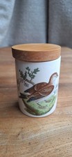 Vintage Portmeirion Pottery Birds Of Britain Spice Jar 9.5cm Tall Free Postage