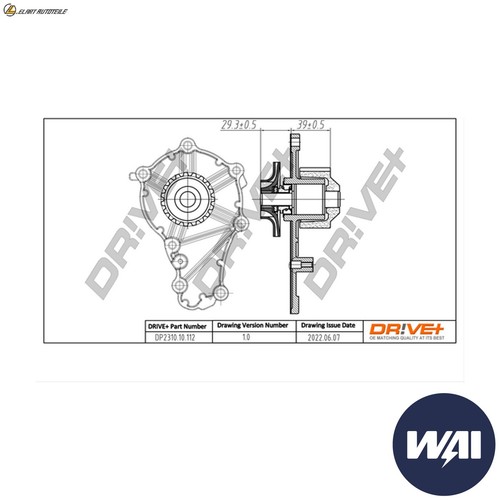 Water pump dp2310 112 - pump, dp2310.10.112