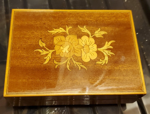 Swiss reuge wood music box - reuge,