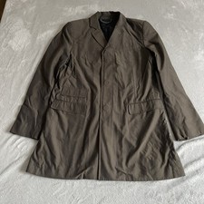 All Saints Law Coat Jacket Mens Size 40 Brown Overcoat Trench Vintage