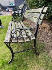 Cast Iron Bench Ends Victorian Style Antique Vintage