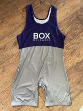 Box Menswear Wrestling Singlet In L/Xl Purple & Grey New Without Tags