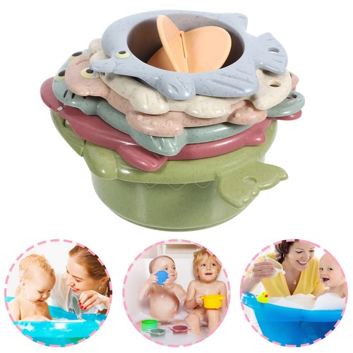 Toddler bath toys and stacking - toddler,