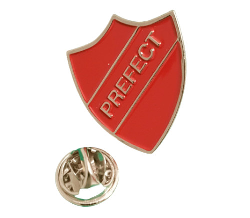 Red school prefect - prefect, enamel