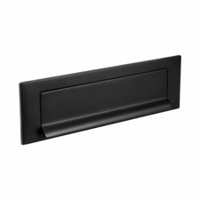 Mail slot black flap letterbox