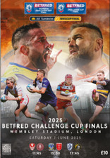 BETFRED RUGBY LEAGUE CHALLENGE CUP FINAL 2025 Warrington v Hull KR - programme