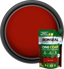 Ronseal Shed & Fence Paint Red Cedar One Coat Concentrate Refill Pouch 950ml