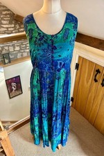 PHOOL Blue Green Floral Maxi
